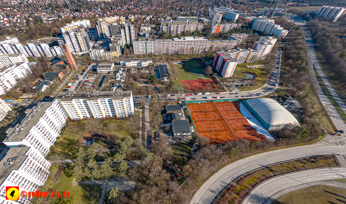 07.02.2023 - Luftbilder vom Marx-Zentrum und Umgebung in Neuperlache